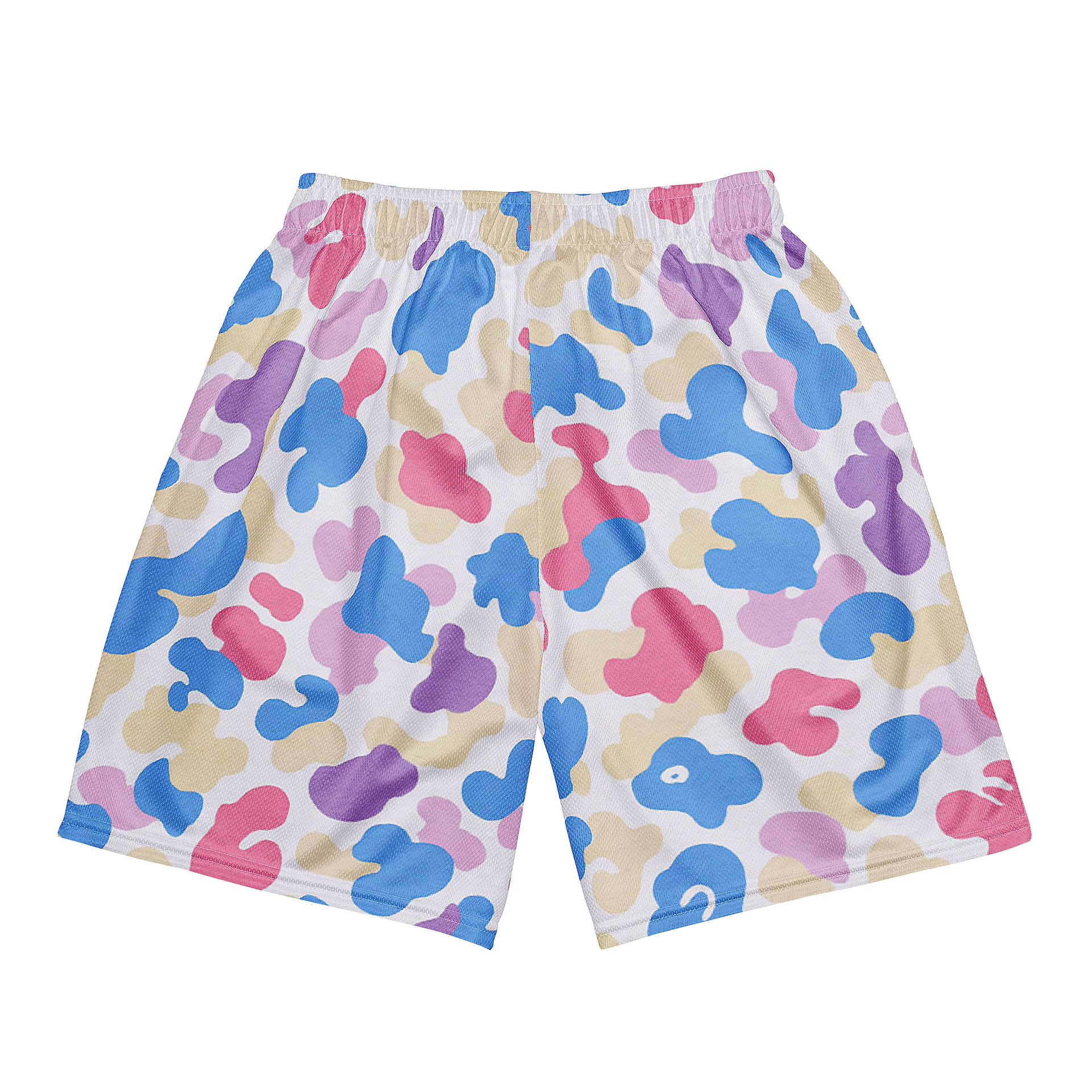 Candy Camouflage Unisex Mesh Shorts Above The Knee Streetwear
