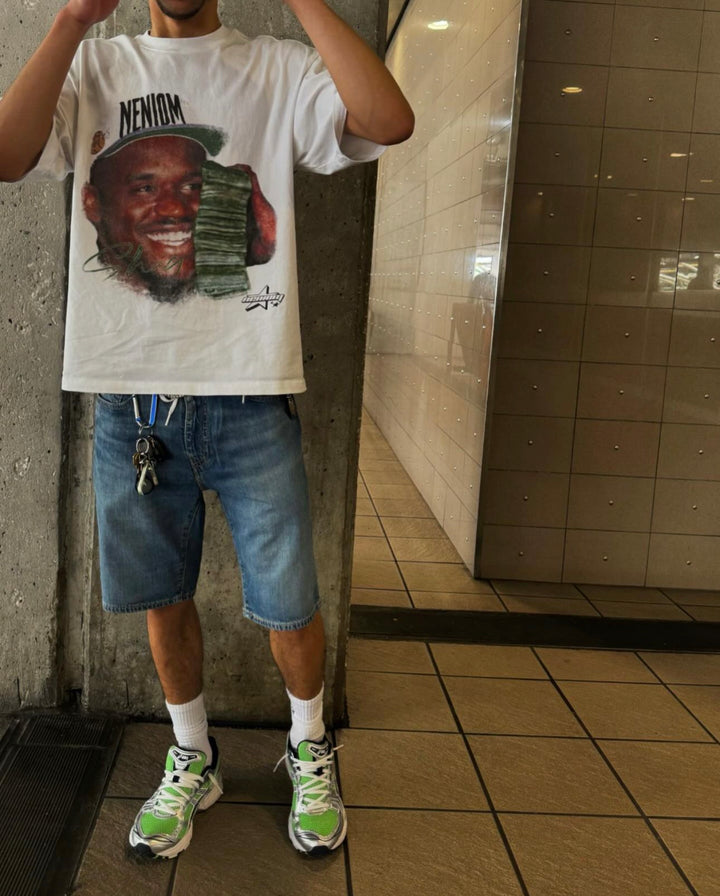 NENIOM Money Talk Shaq tee – unisex heavyweight streetwear shirt with bold basketball legend graphic