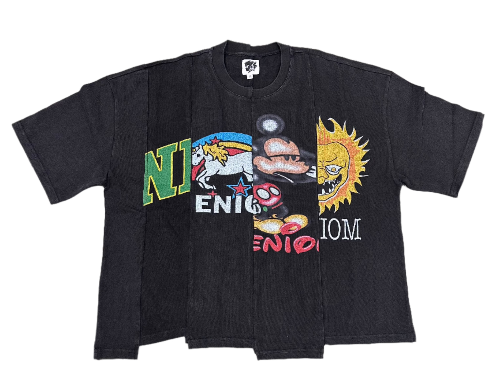 ★ SOLD OUT ★ NENIOM UNEVEN CHARACTERS SHIRT OVERSIZED BOXY STREETWEAR Y2K