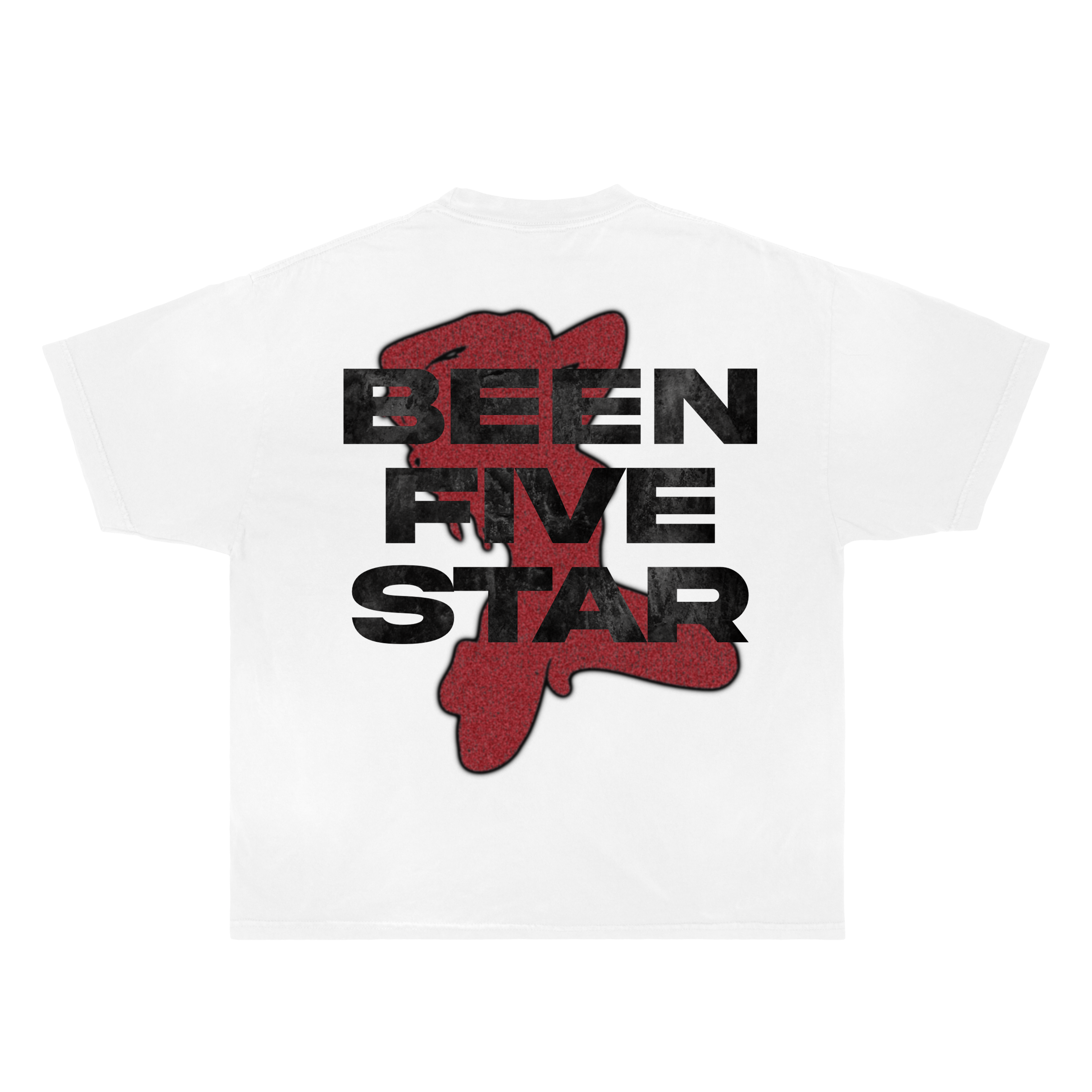 Retro basketball inspired t-shirt – LeBron James money stack print with ‘Been Five Star’ back graphic