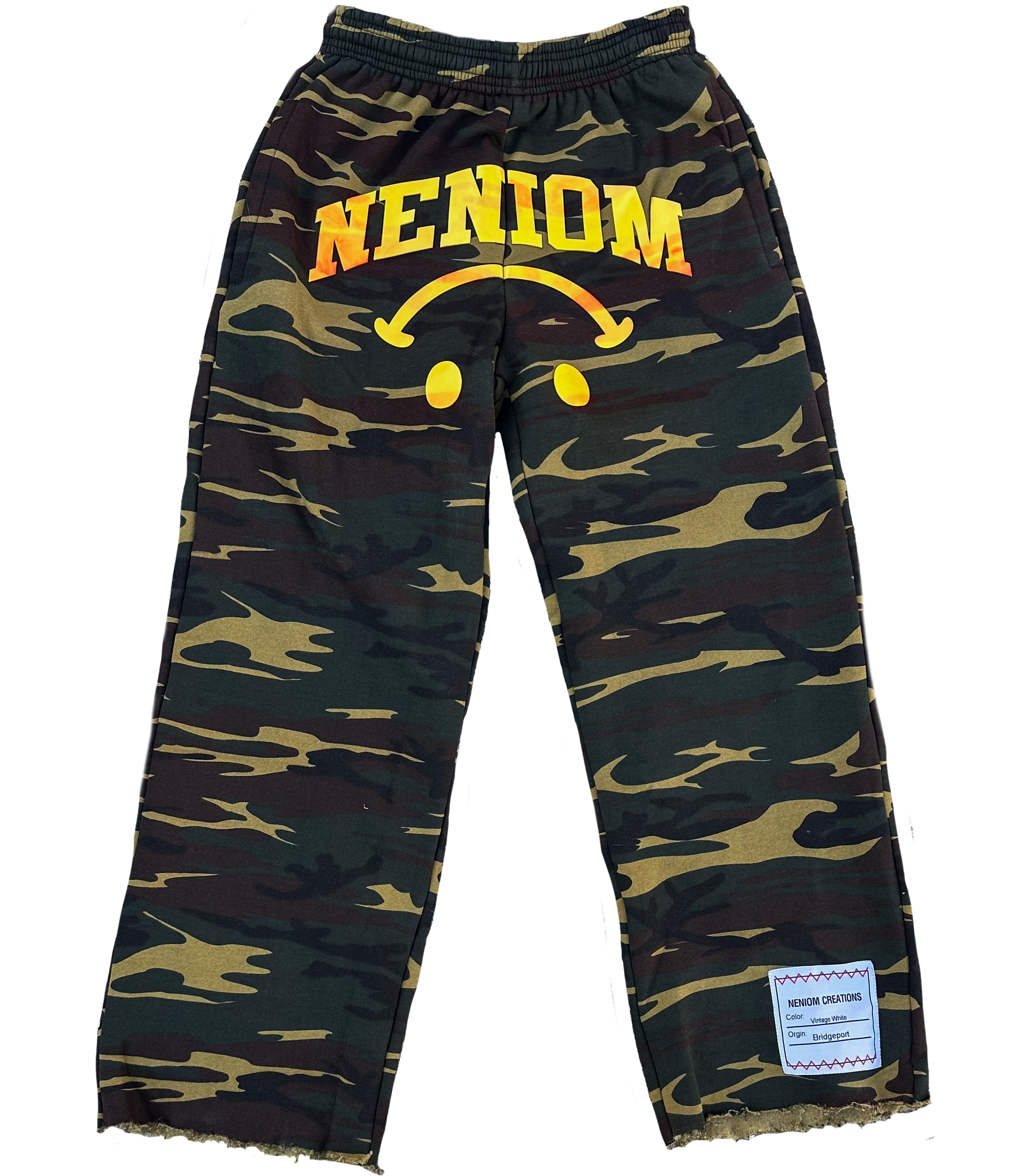 ★ LIMITED ★ Blood Camouflage Face Distressed Sweatpants Oversized Streetwear Y2K Fashion Neniom