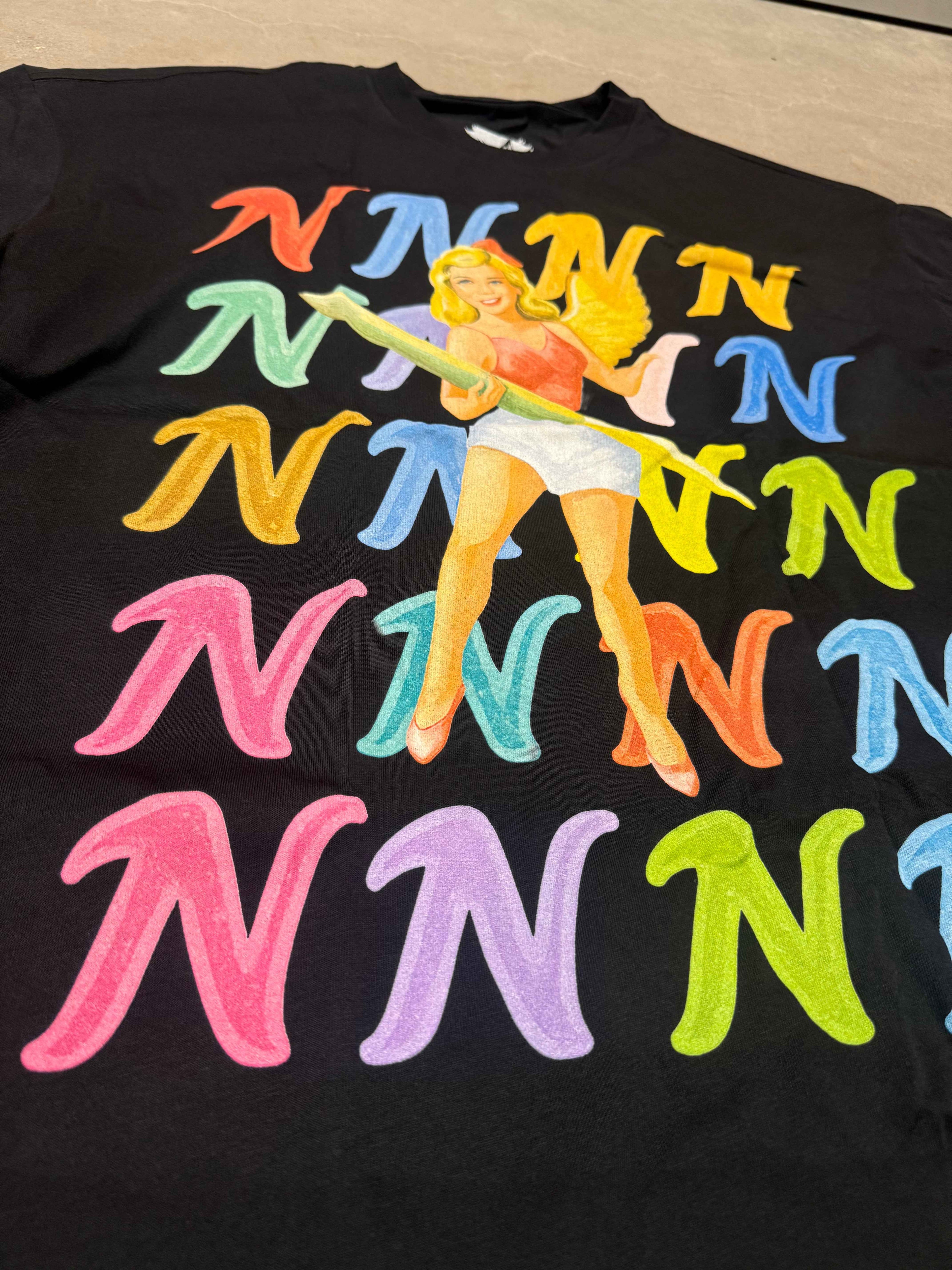 Multicolor Bullet Train Boxy Vintage Shirt Graphic Unisex Tees Oversized Streetwear Y2K
