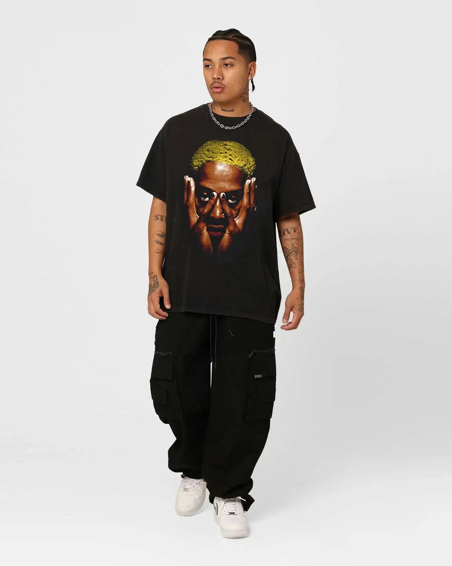 Dennis Rodman Yellow Jumbo Graphic Boxy Shirt Vintage Oversized Unisex Tees Streetwear Y2K Neniom