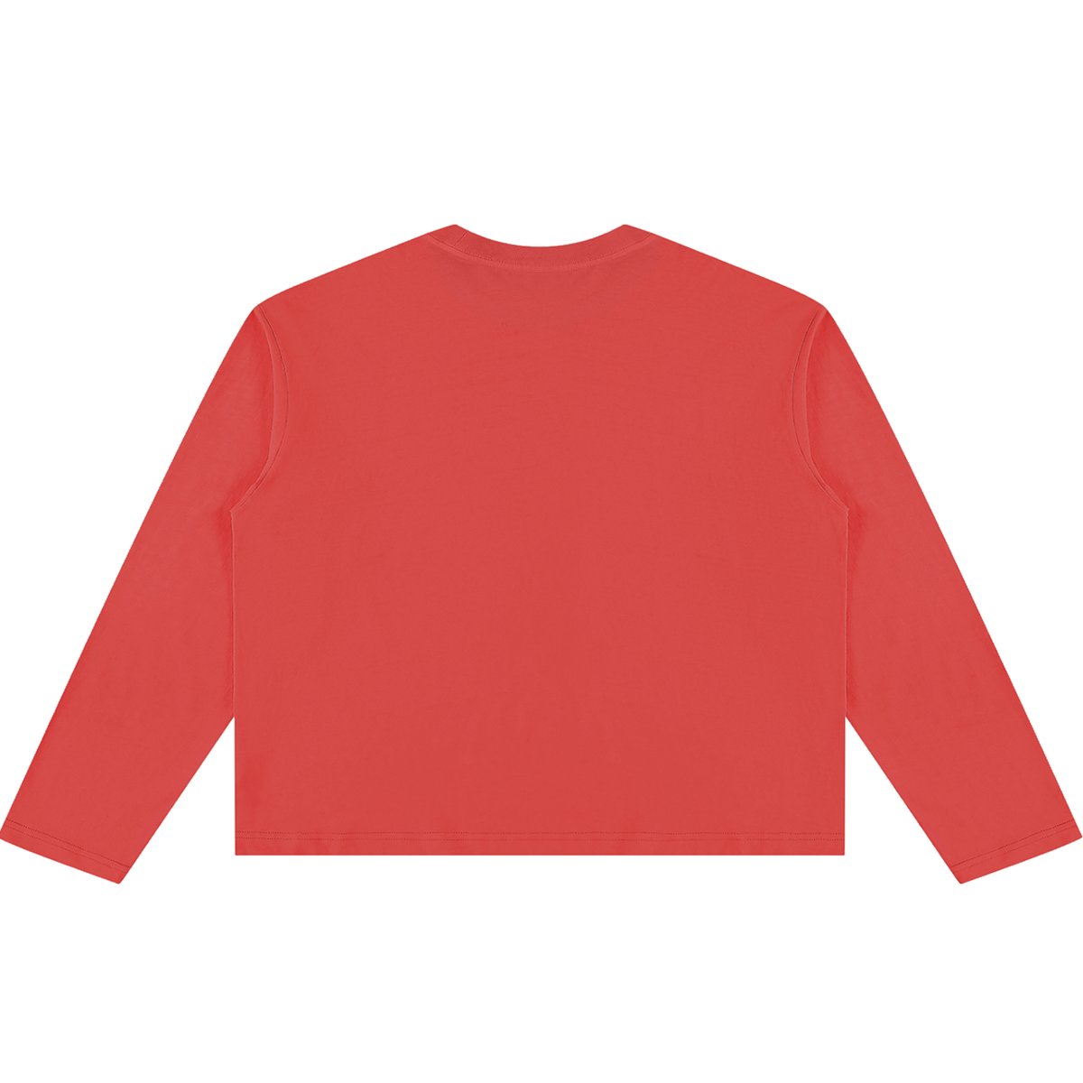 Neniom Cross Face Red Vintage Wash Boxy Long Sleeve Sweater Oversized Sweatshirt Graphic Tee Streetwear Y2K