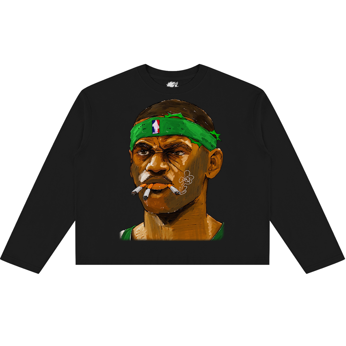 Lebron James Anime Smoke Break Long Sleeve Y2K style Sweatshirt