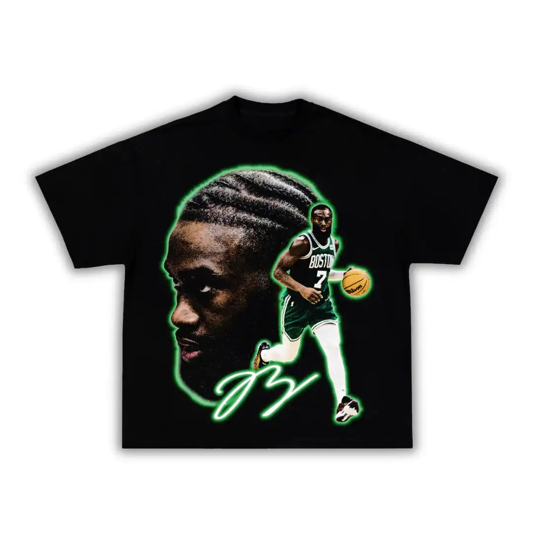 Jaylen Brown Boxy Vintage Graphic Shirt Basketball Tee Streetwear Y2K Neniom