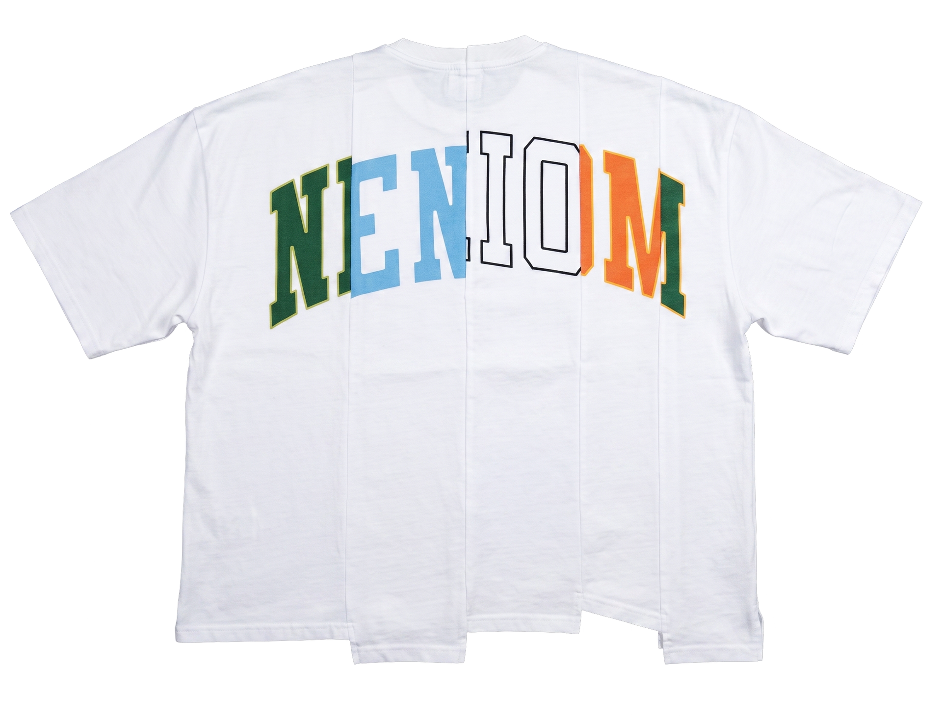 ★ LIMITED ★ NENIOM UNEVEN CHARACTERS SHIRT OVERSIZED WHITE BOXY STREETWEAR Y2K