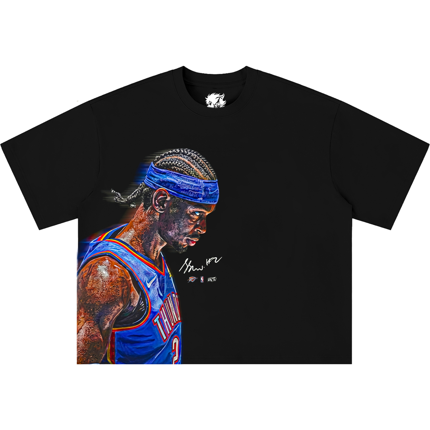 Shai Gilgeous-Alexander OKC Boxy Shirt Vintage Bootleg Tee Y2K Oversized Graphic