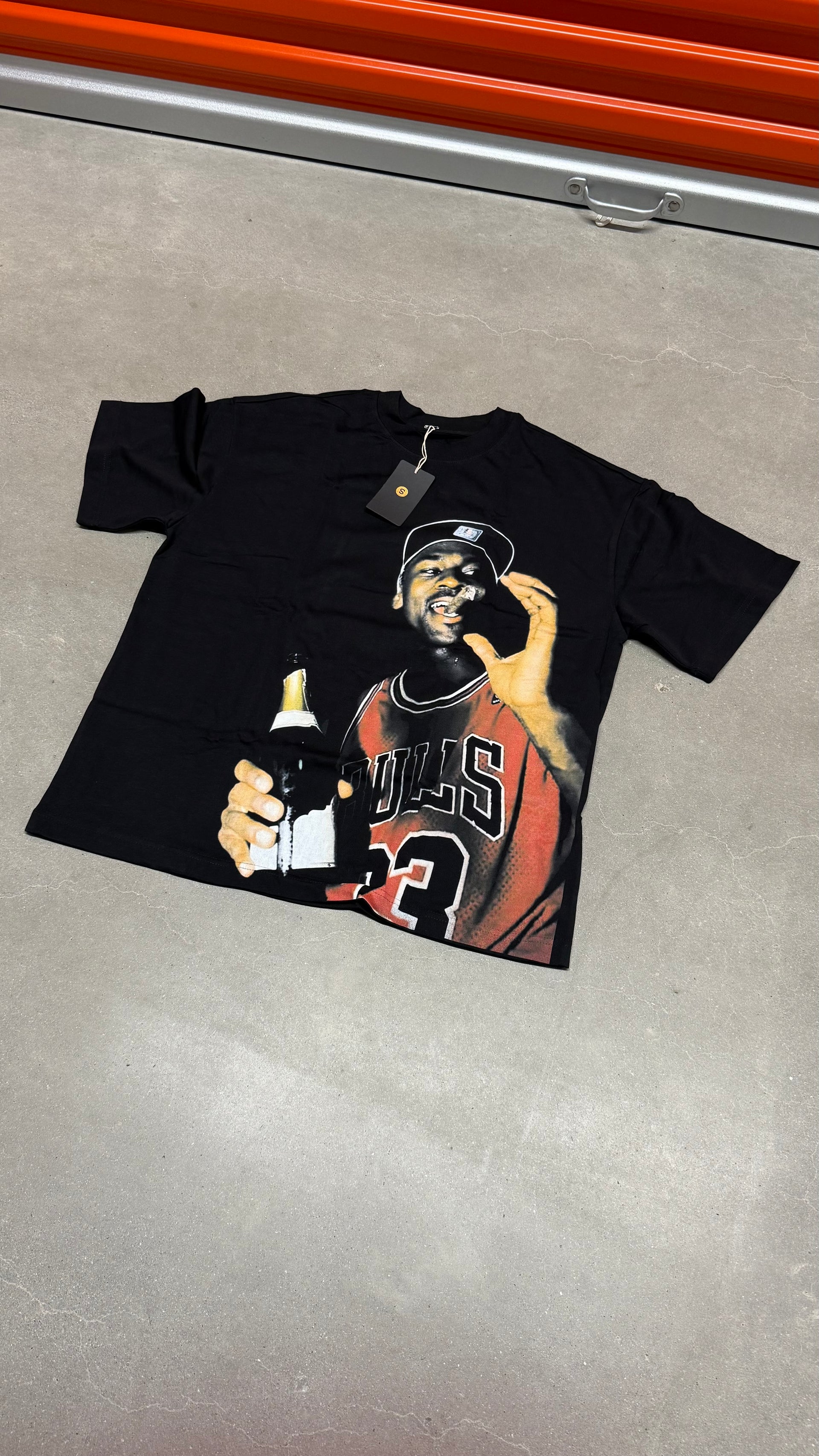 Michael Jordan Cheers Boxy Vintage Shirt Graphic Basketball Hip Hop Tee Oversized Streetwear Y2K