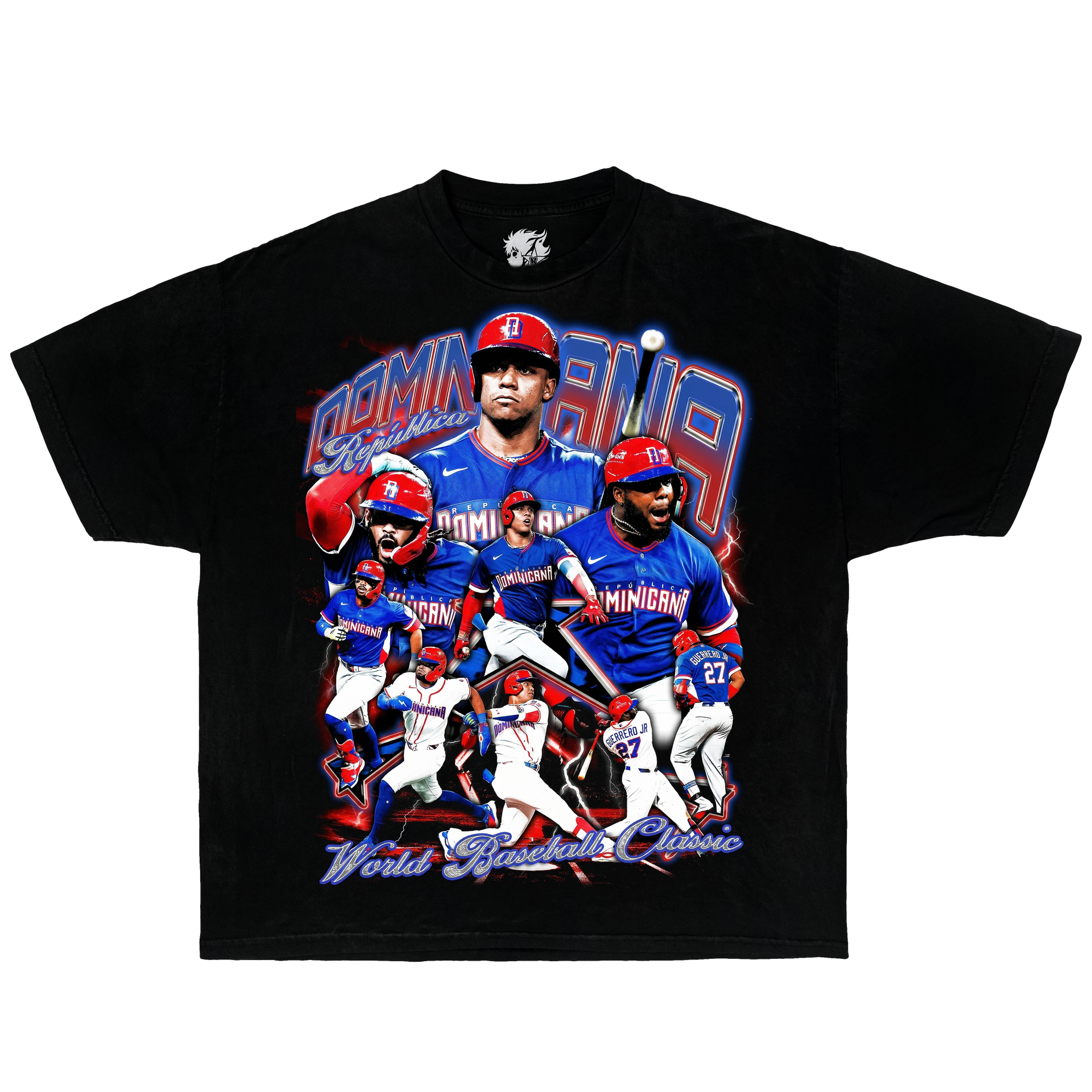 Dominican Dynasty Vintage Baseball Tee Boxy Shirt Retro Oversized Graphic