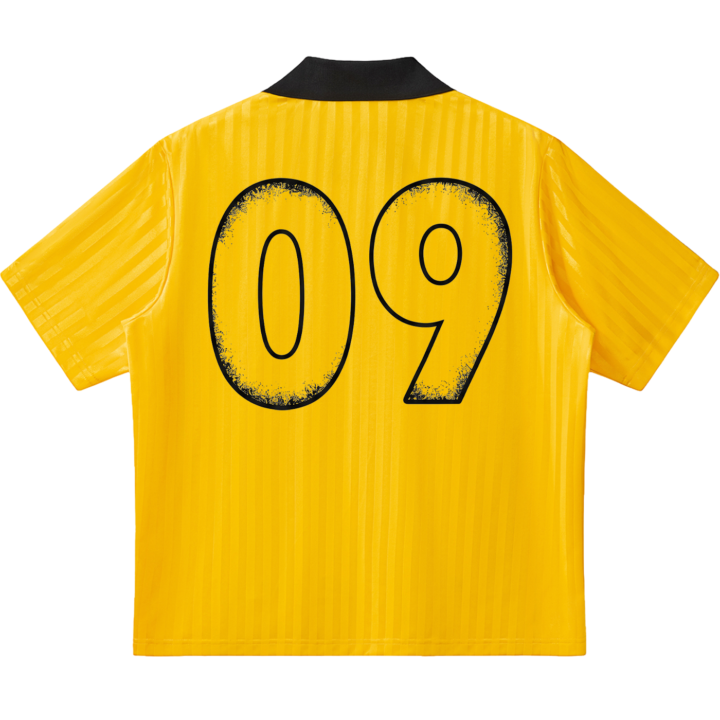 Crosshair Target Scope Yellow Collar Striped Soccer Y2K Jersey