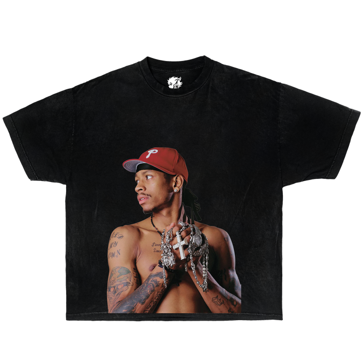 Allen Iverson Jewelry Hold  Boxy Vintage Shirt Graphic Basketball Tee Streetwear Y2K
