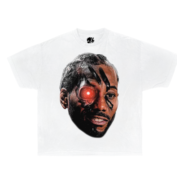 KAWHI LEONARD ROBOT Boxy Vintage Shirt Graphic Basketball Tees Oversized Streetwear Y2K Neniom