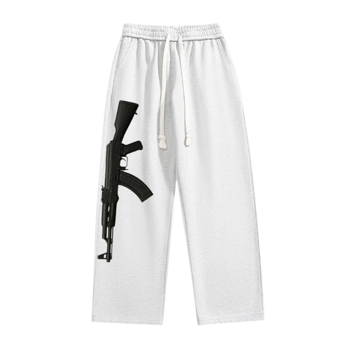 AK-47 Custom Black Guerilla Streetwear Sweatpants Premium Loose-Fit Y2K Fashion Pants