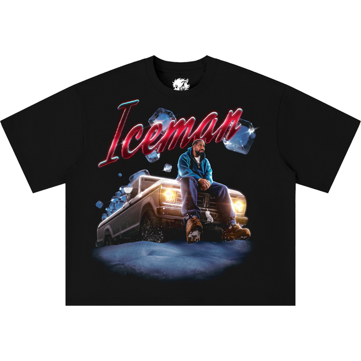 Drake Iceman Art Boxy Shirt Vintage Bootleg Streetwear Oversized Graphic Tee