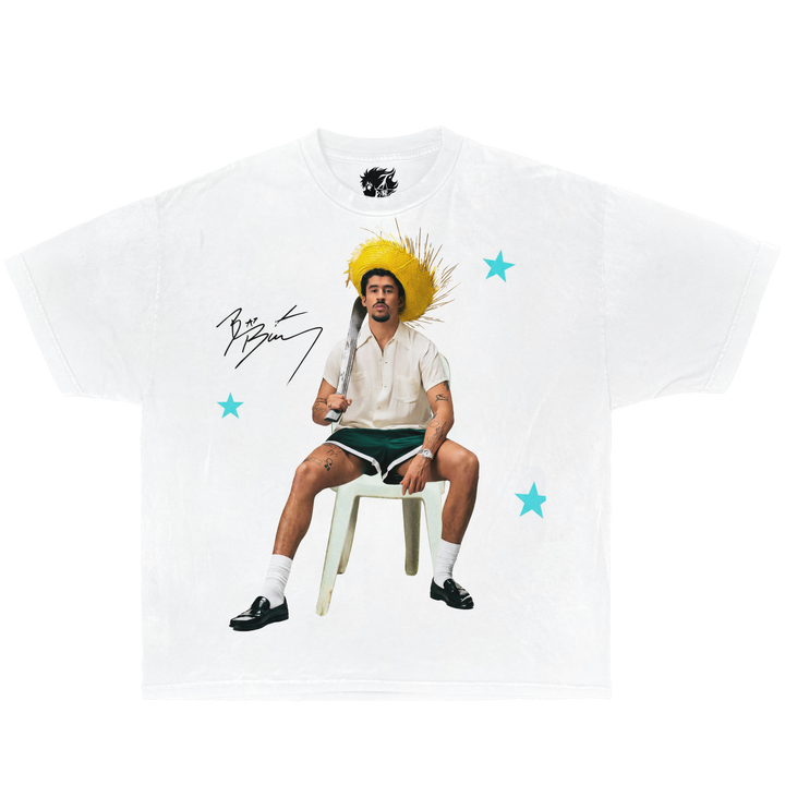 Bad Bunny Superstar Boxy Shirt Vintage Music Streetwear Y2K Oversized Graphic Tee - Neniom