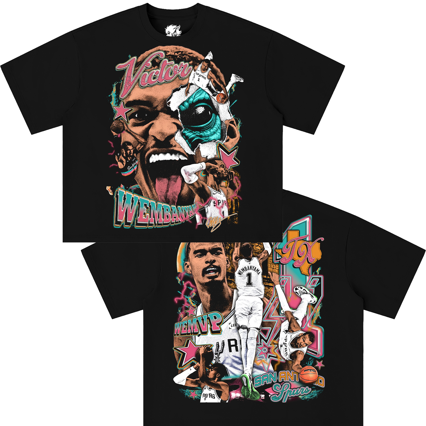 Victor Wembanyama Hidden Alien Spurs Basketball Boxy Shirt Vintage Streetwear Oversized Graphic Tee