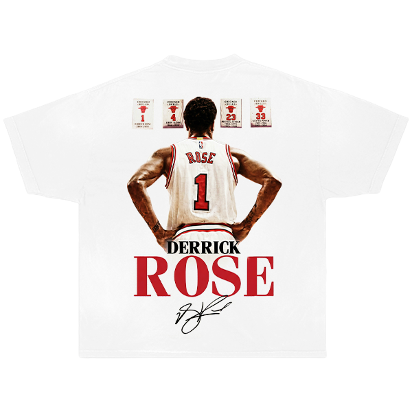 Derrick Rose Legendary Boxy Shirt Vintage Basketball Streetwear Y2K Oversized Graphic Tee