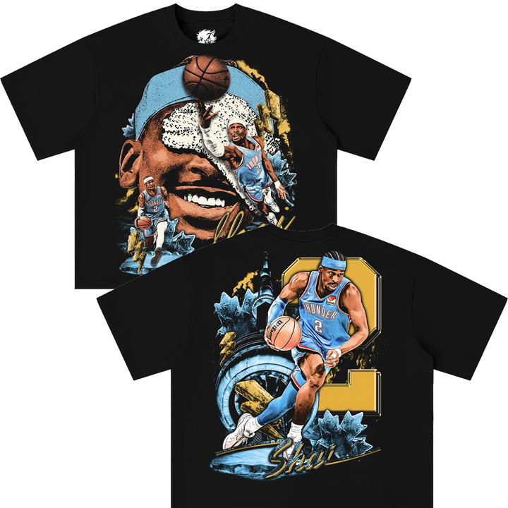 Shai Gilgeous-Alexander black graphic t-shirt