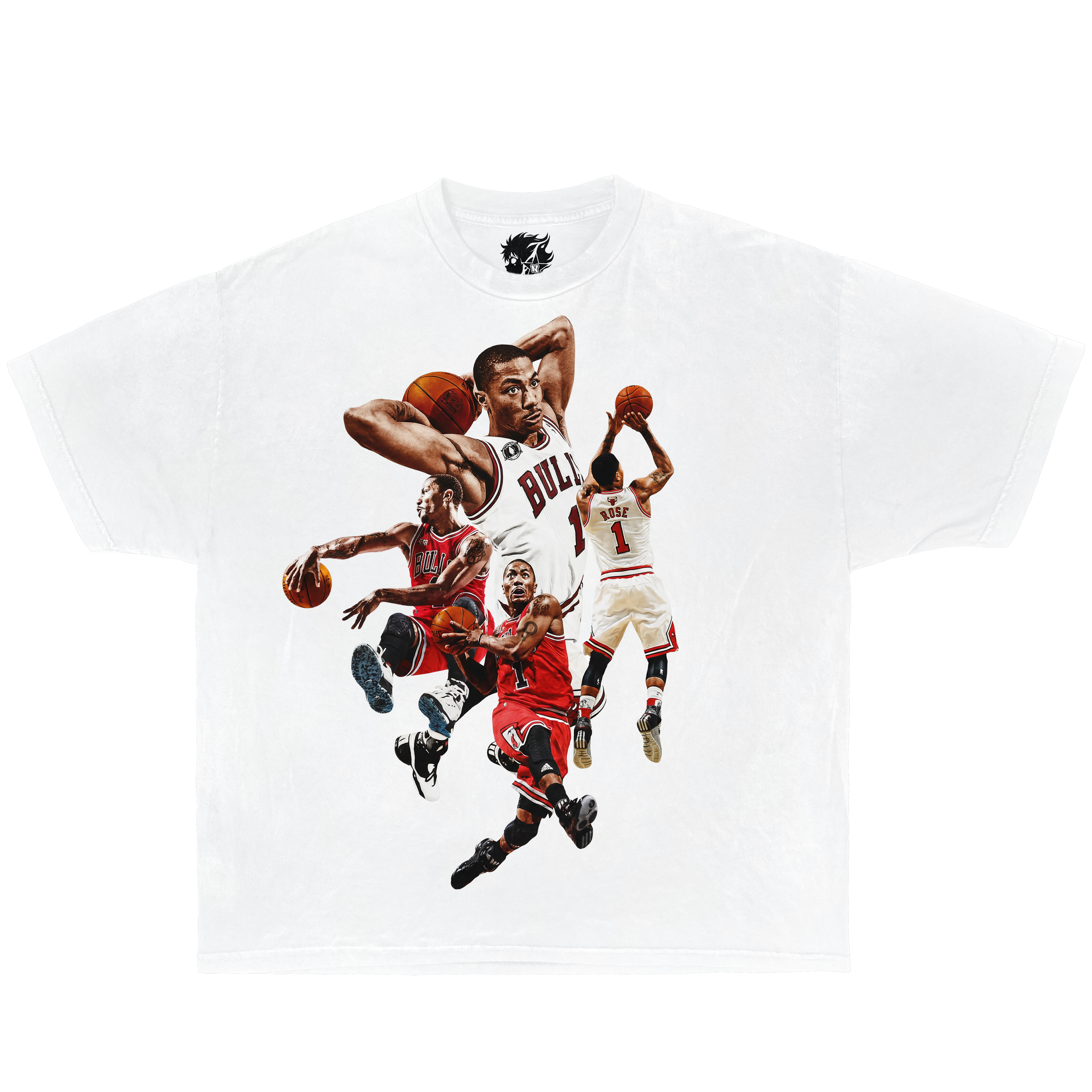 Derrick Rose Legendary Boxy Shirt Vintage Basketball Streetwear Y2K Oversized Graphic Tee - Neniom