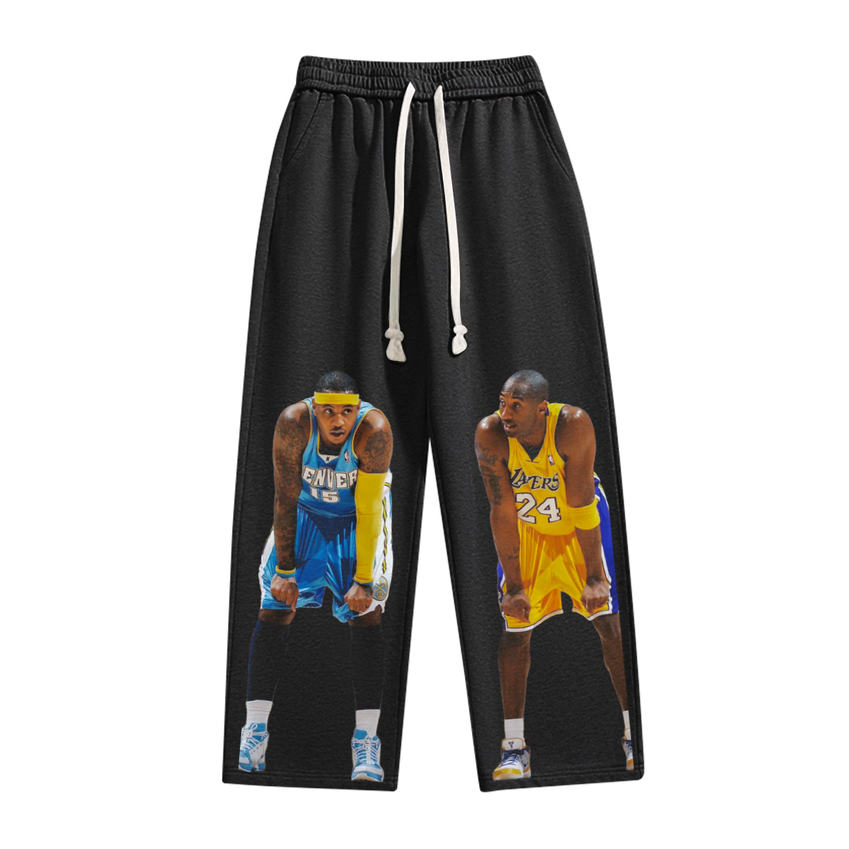 Carmelo & Kobe Duel Loose Fit Cotton Sweatpants Streetwear Y2K Unisex Basketball Pants