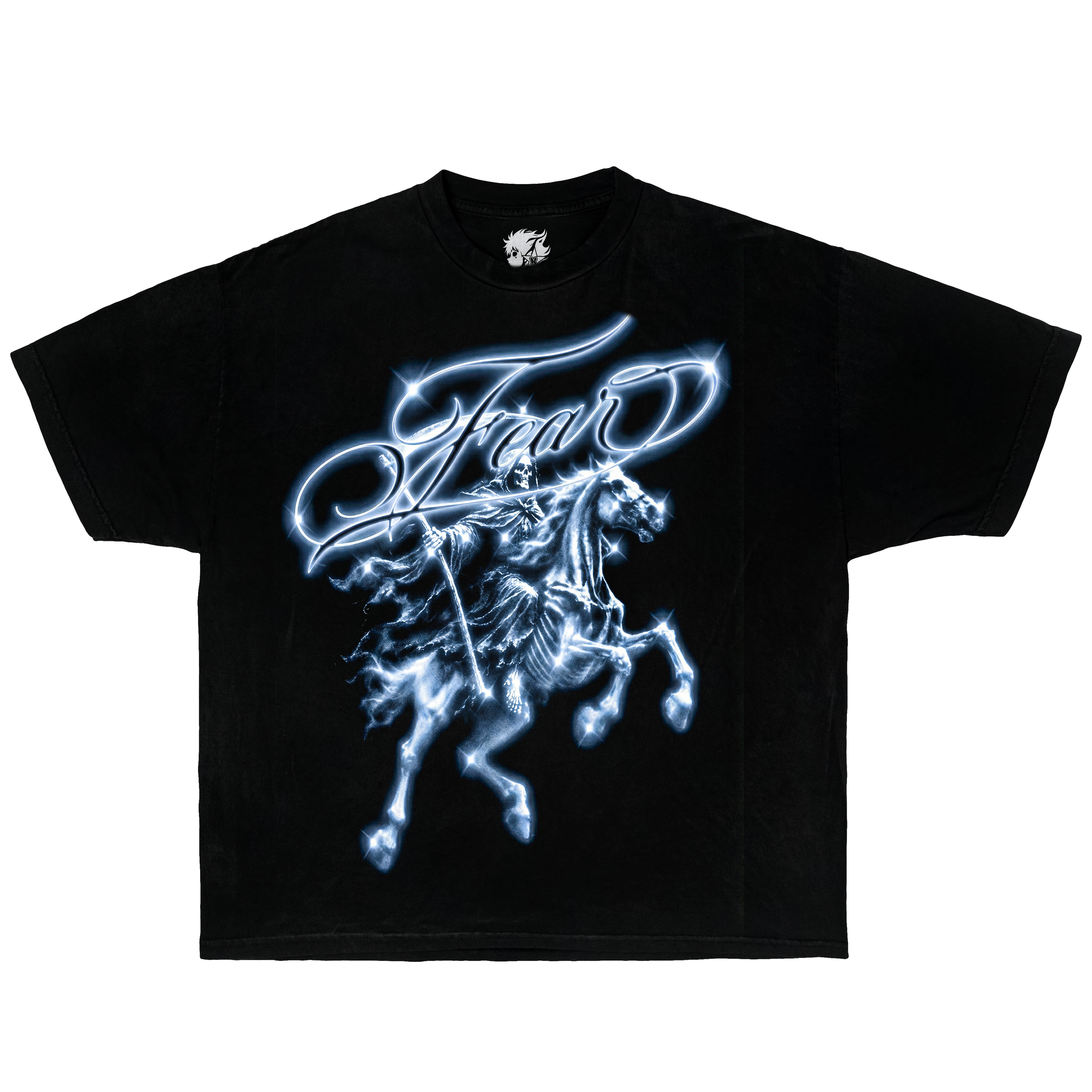 Fear Horseman Graphic Tee – Gothic Phantom Rider Streetwear Shirt