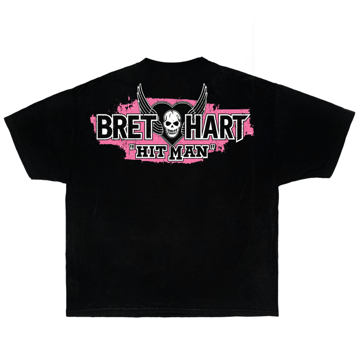 Bret Hart Hitman Boxy Shirt Vintage Wrestle Tee Streetwear Y2K Oversized Graphic - Neniom