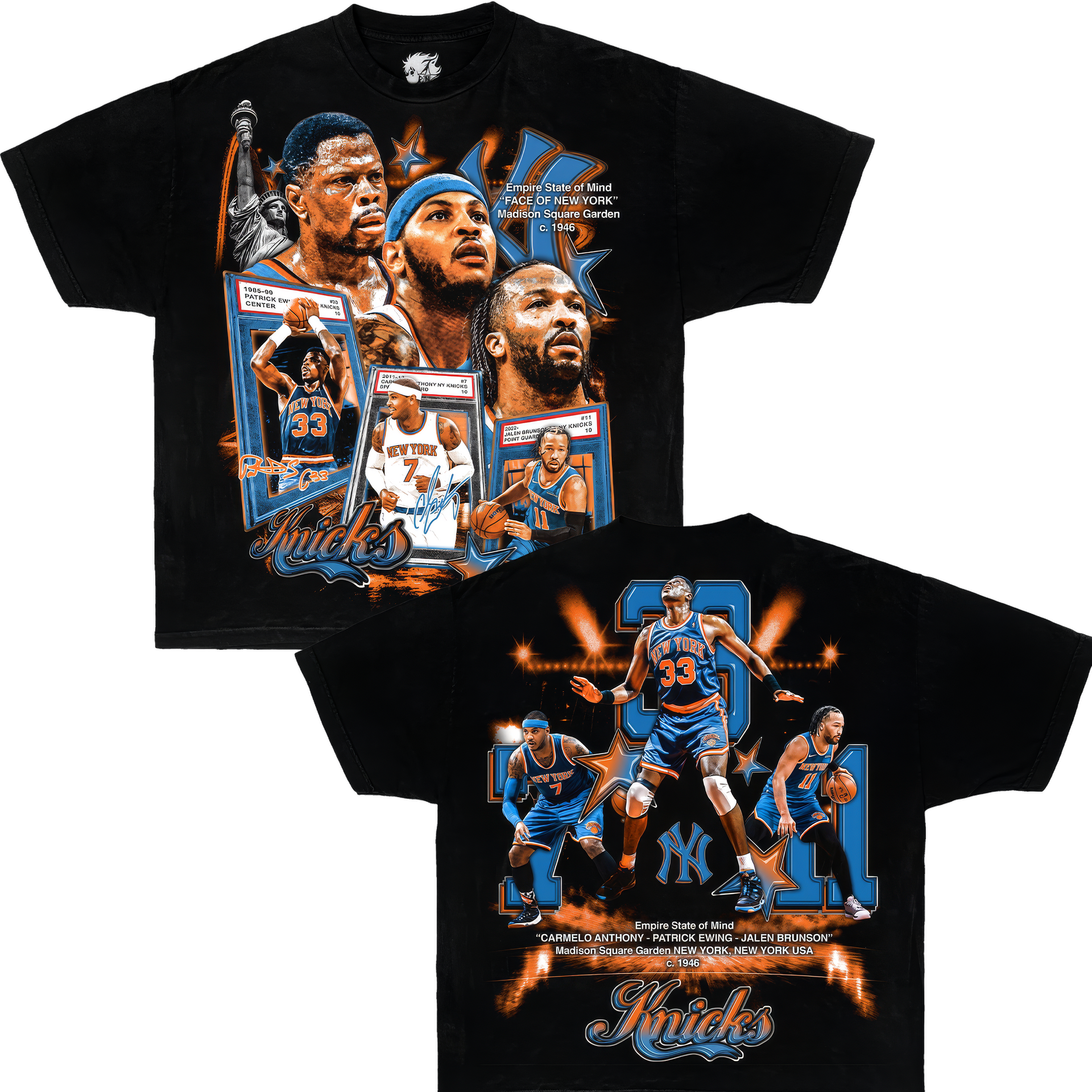 Greatest Knick's basketball players of all time graphic tee t-shirt