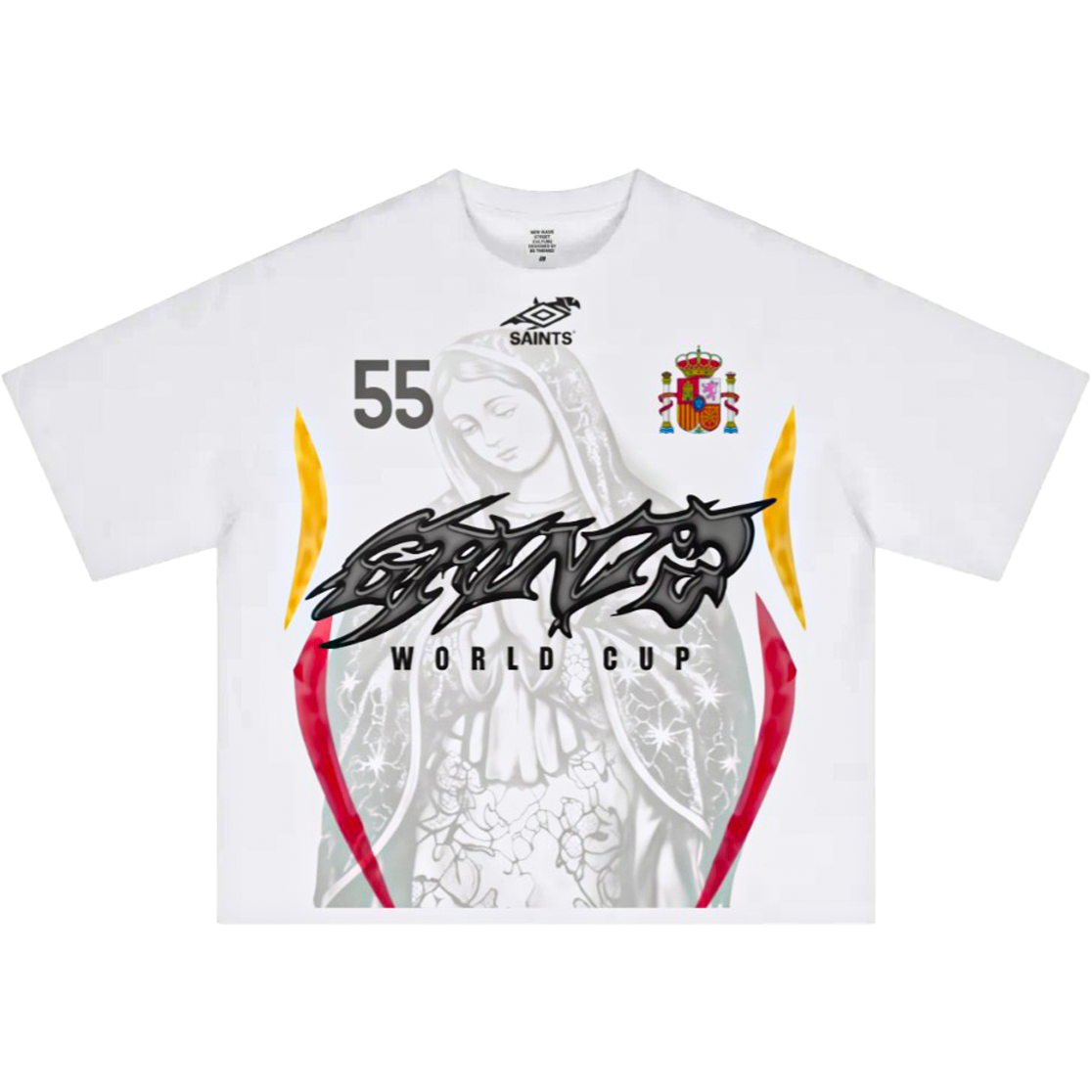 Grace Upon Grace Saints Bible Cup 55 Boxy Tee Shirt — John 1:16