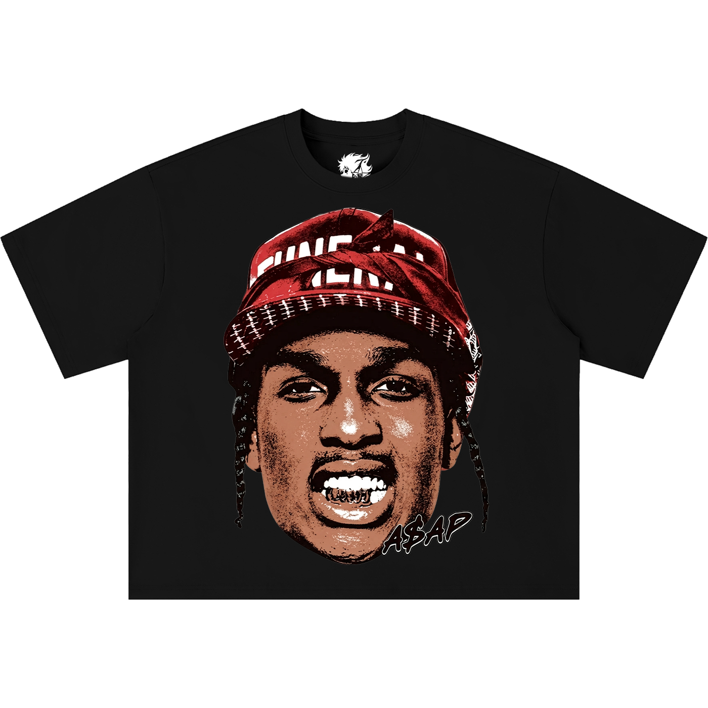 A$AP Rocky Hood Boxy Shirt Vintage Bootleg Streetwear Tee Y2K Oversized Graphic