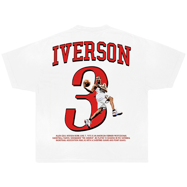 Allen Iverson Legend Shirt Vintage Basketball Boxy Tee Streetwear Y2K Oversized Graphic - Neniom