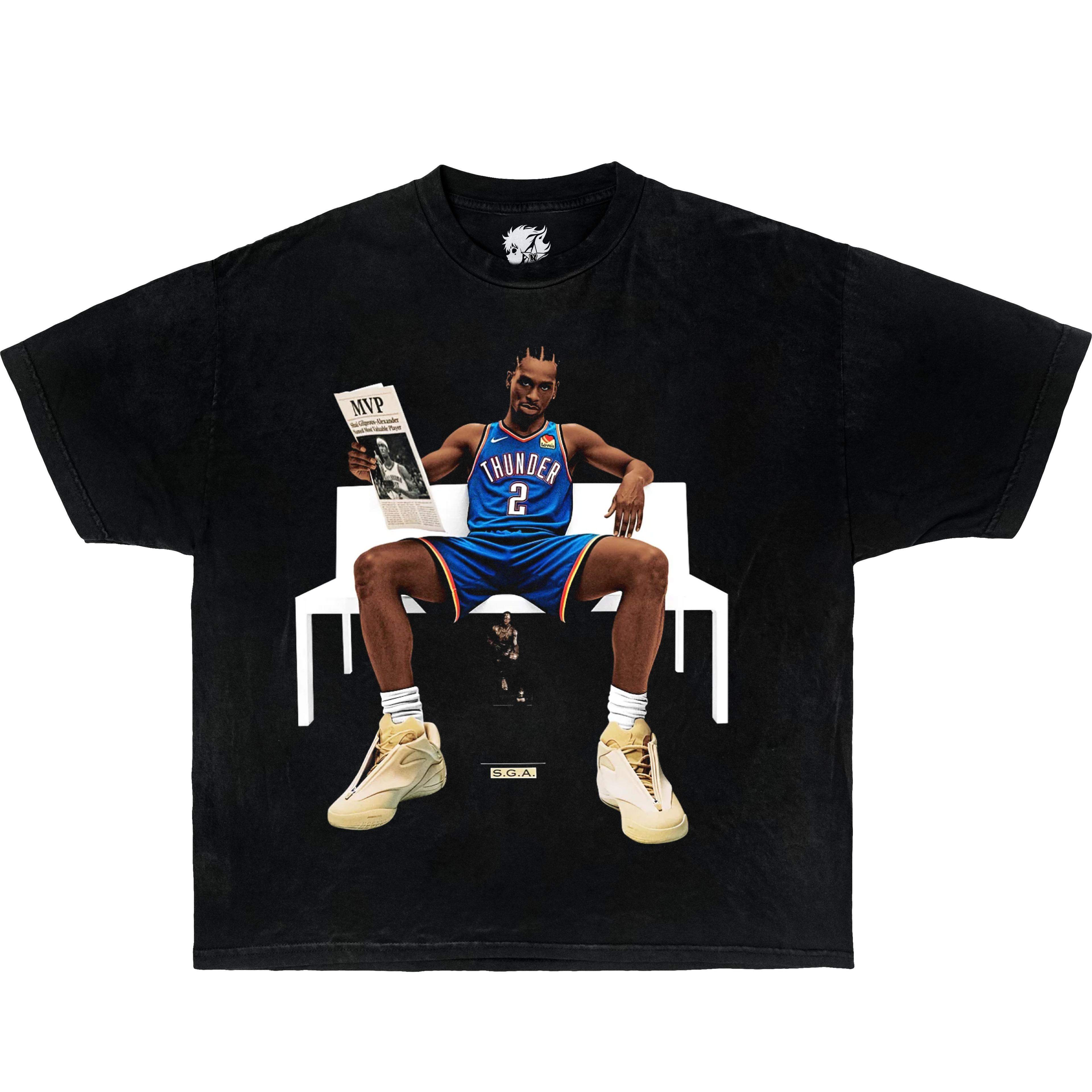 Shai Gilgeous-Alexander Boxy Vintage Shirt Graphic Basketball Tees Oversized Streetwear Neniom