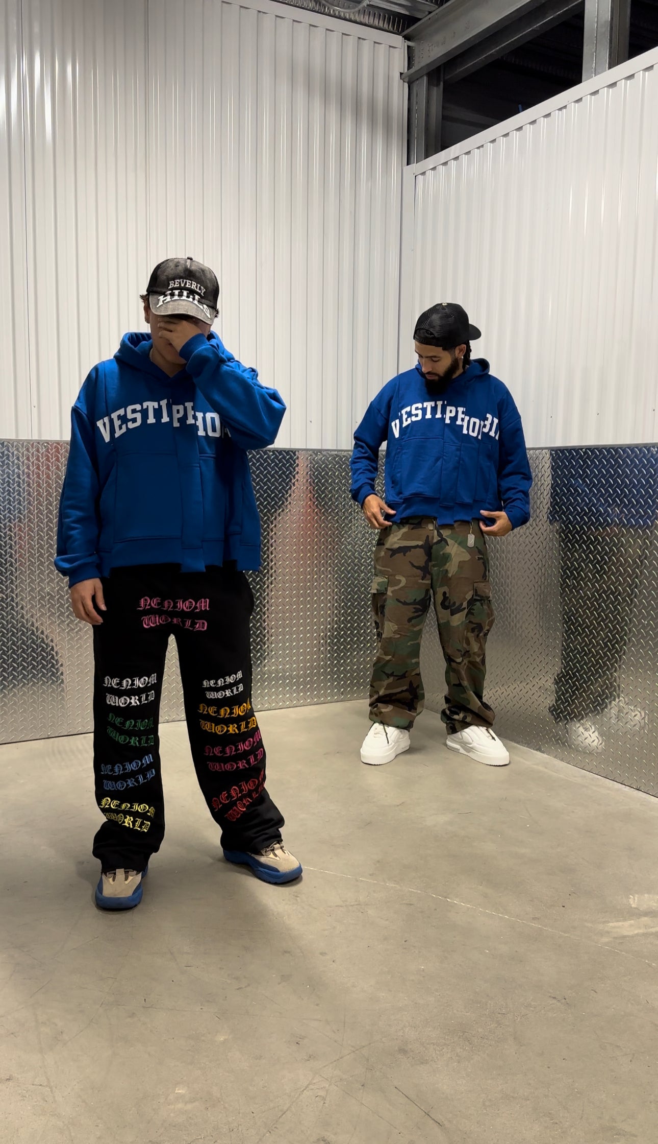 ★ LIMITED ★ Neniom World Baggy Sweatpants BLK Streetwear Y2K Fashion