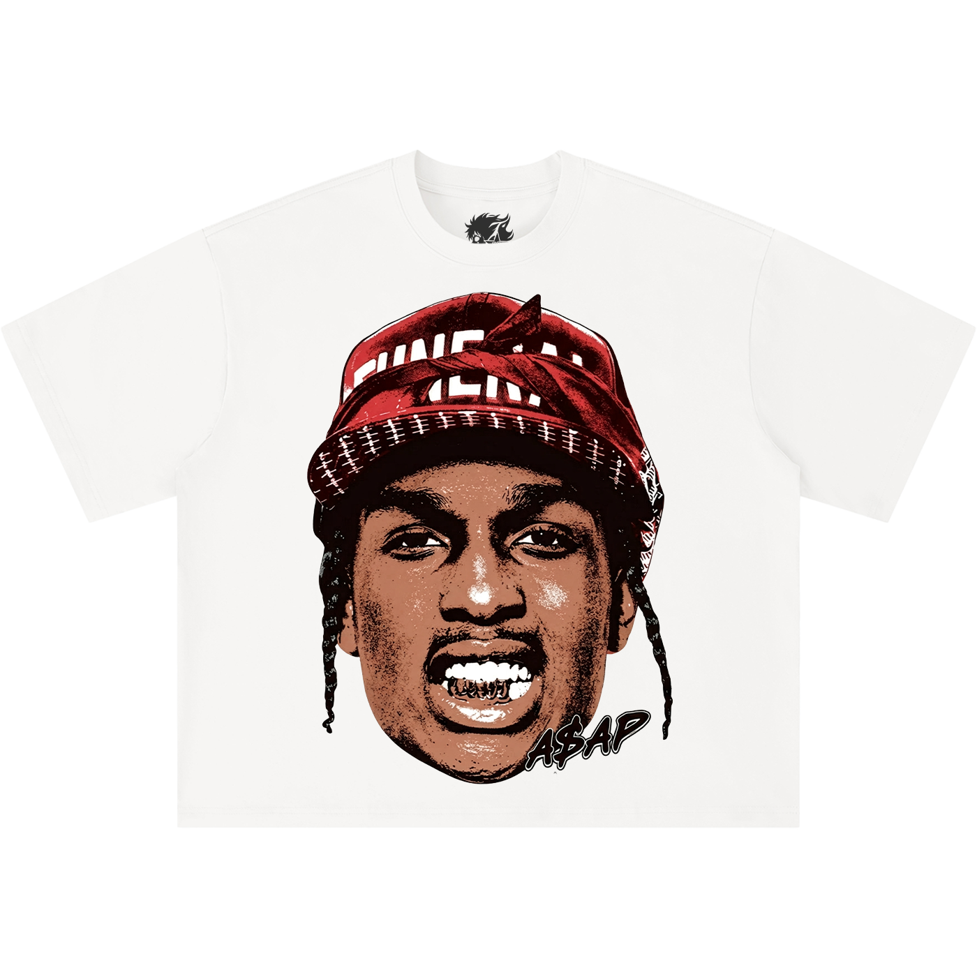 A$AP Rocky Hood Boxy Shirt Vintage Bootleg Streetwear Tee Y2K Oversized Graphic