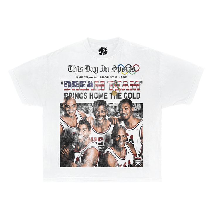 Dream Team Vintage Boxy Vintage Shirt Graphic Basketball Shirts Oversized Streetwear Neniom