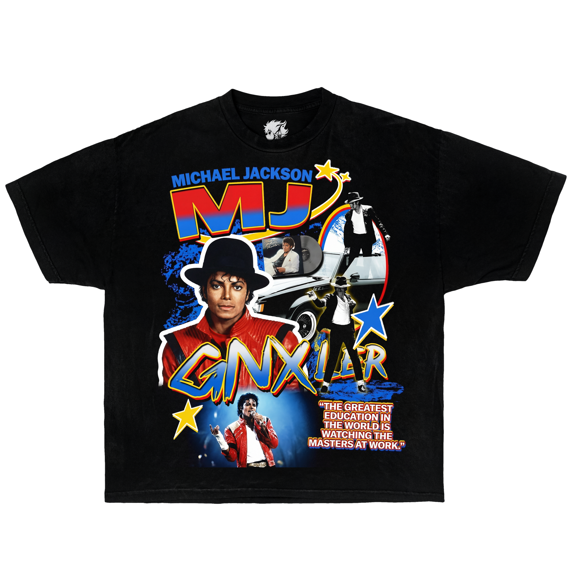 Michael Jackson Greatest Education Oversized Boxy T-shirt Streetwear Y2K Vintage