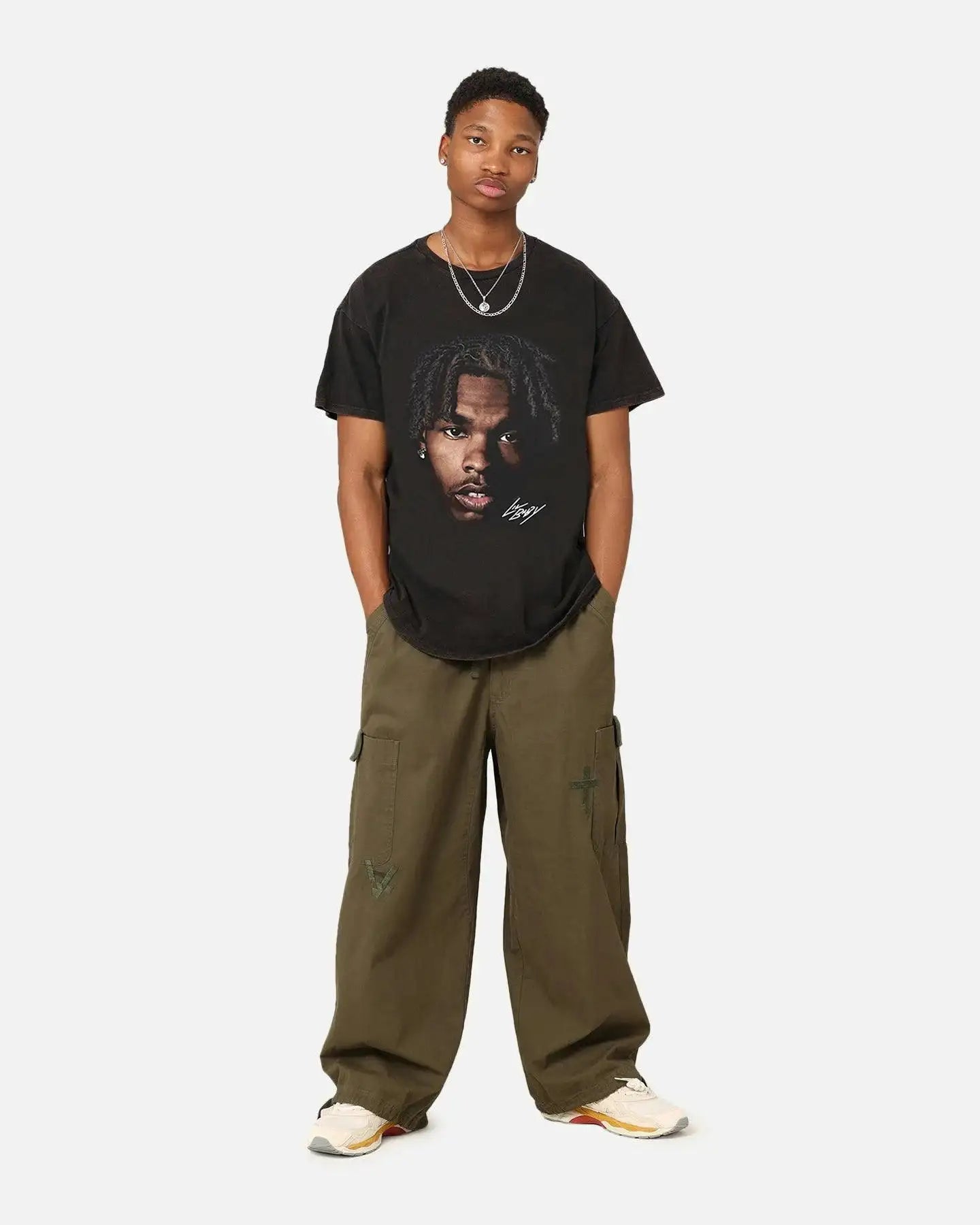 Lil Baby Big Face Boxy Vintage Shirt Graphic Basketball Tee Streetwear Y2K Neniom