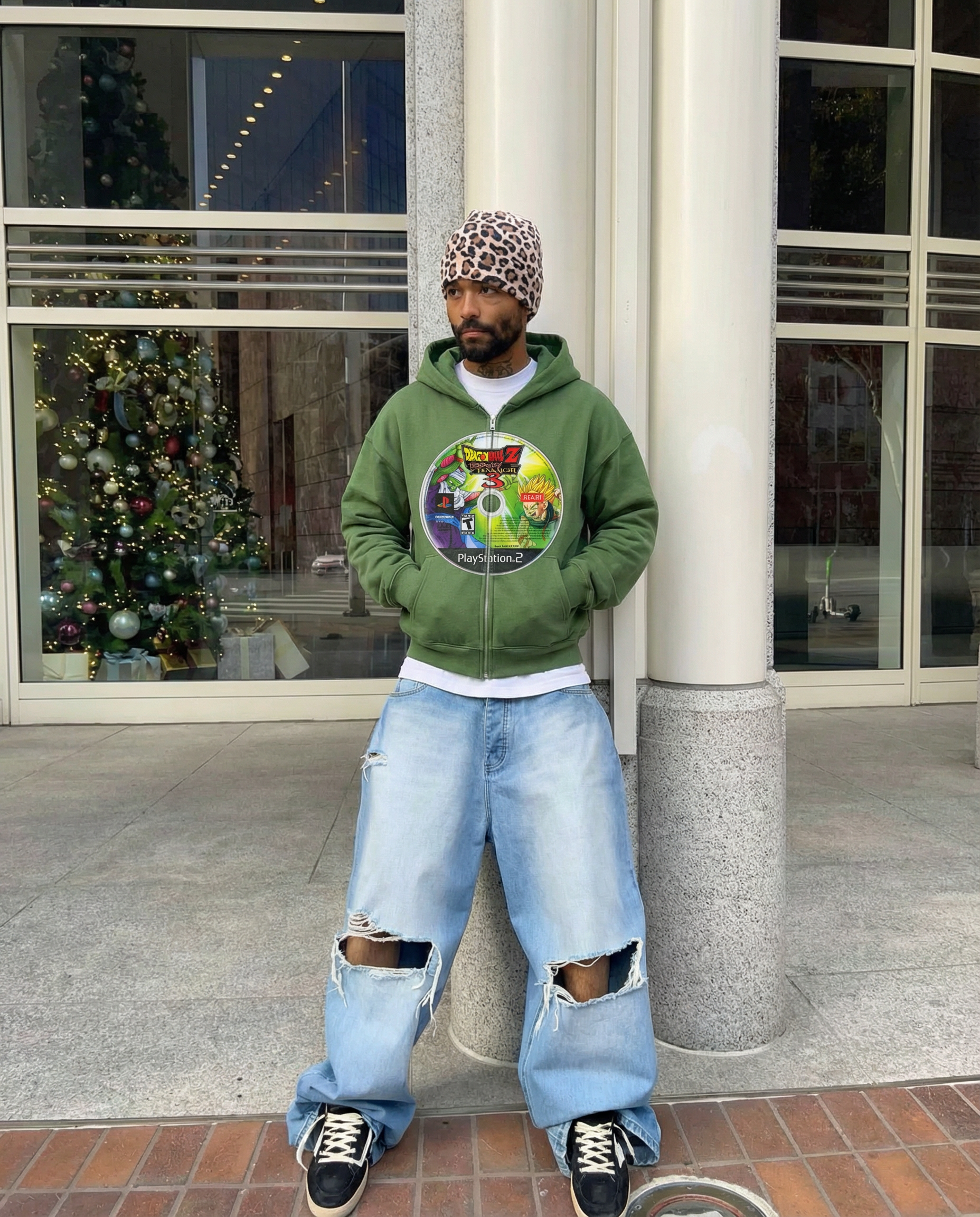 DBZ Dragon Ball Game Disc Cropped Zip-Up Boxy Hoodie | Streetwear Hoodies | Y2K Video Game Hooded Sweatshirt | Unisex Graphic Zip Ups | Oversized