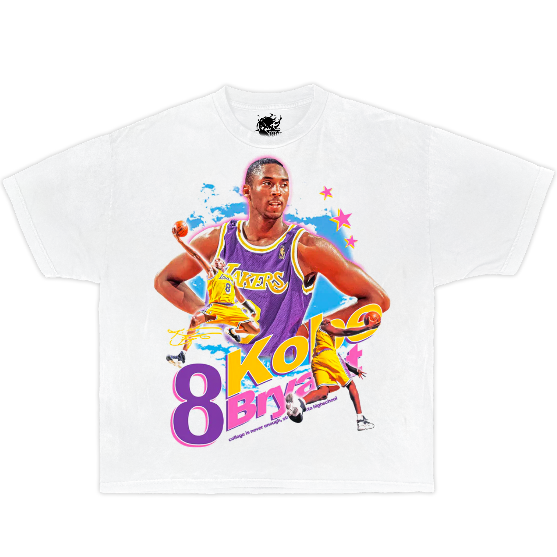 Kobe LA Boxy Vintage Shirt Streetwear Y2K Oversized Graphic Basketball Tees Neniom