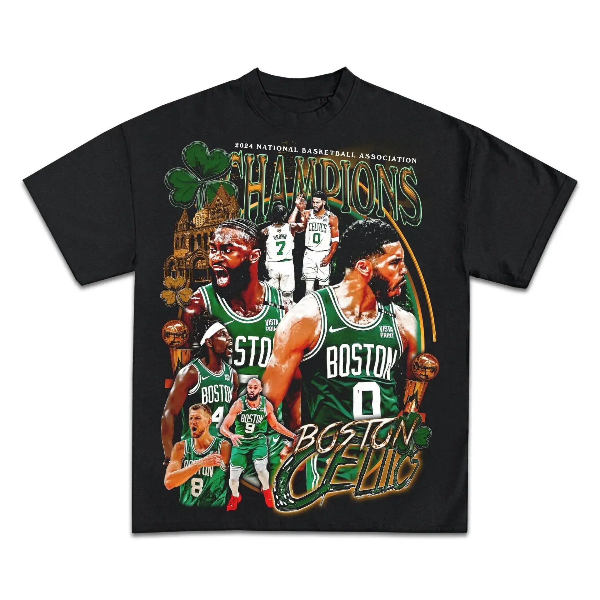Boston Celtic Championship Boxy Shirt Vintage Basketball Tee Streetwear Y2K Neniom