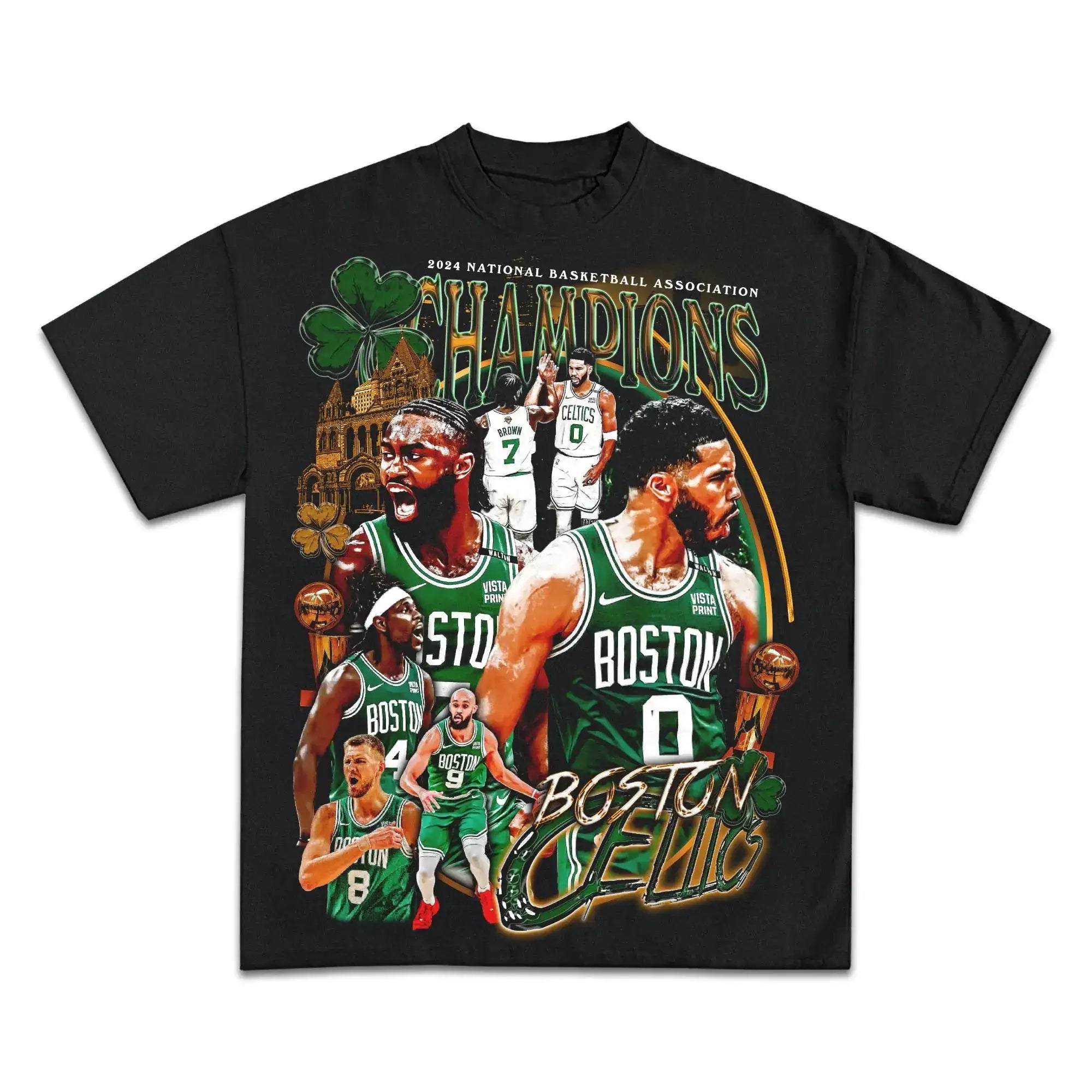 Boston Celtic Championship Boxy Shirt Vintage Basketball Tee Streetwear Y2K Neniom