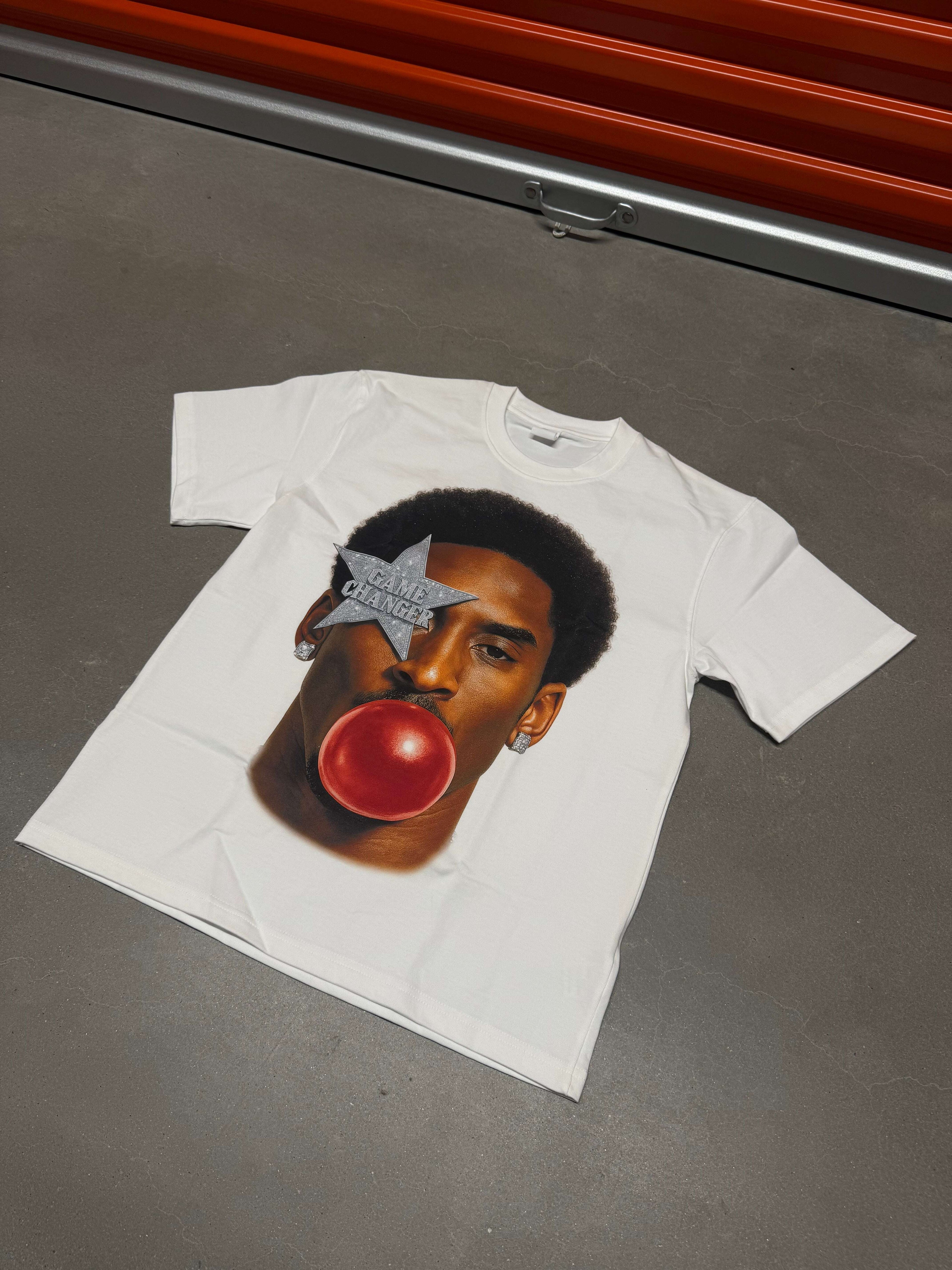 Kobe Bryant Afro Gum Chew Boxy Vintage Shirt Graphic Rap Tees Oversized Streetwear Y2K Neniom