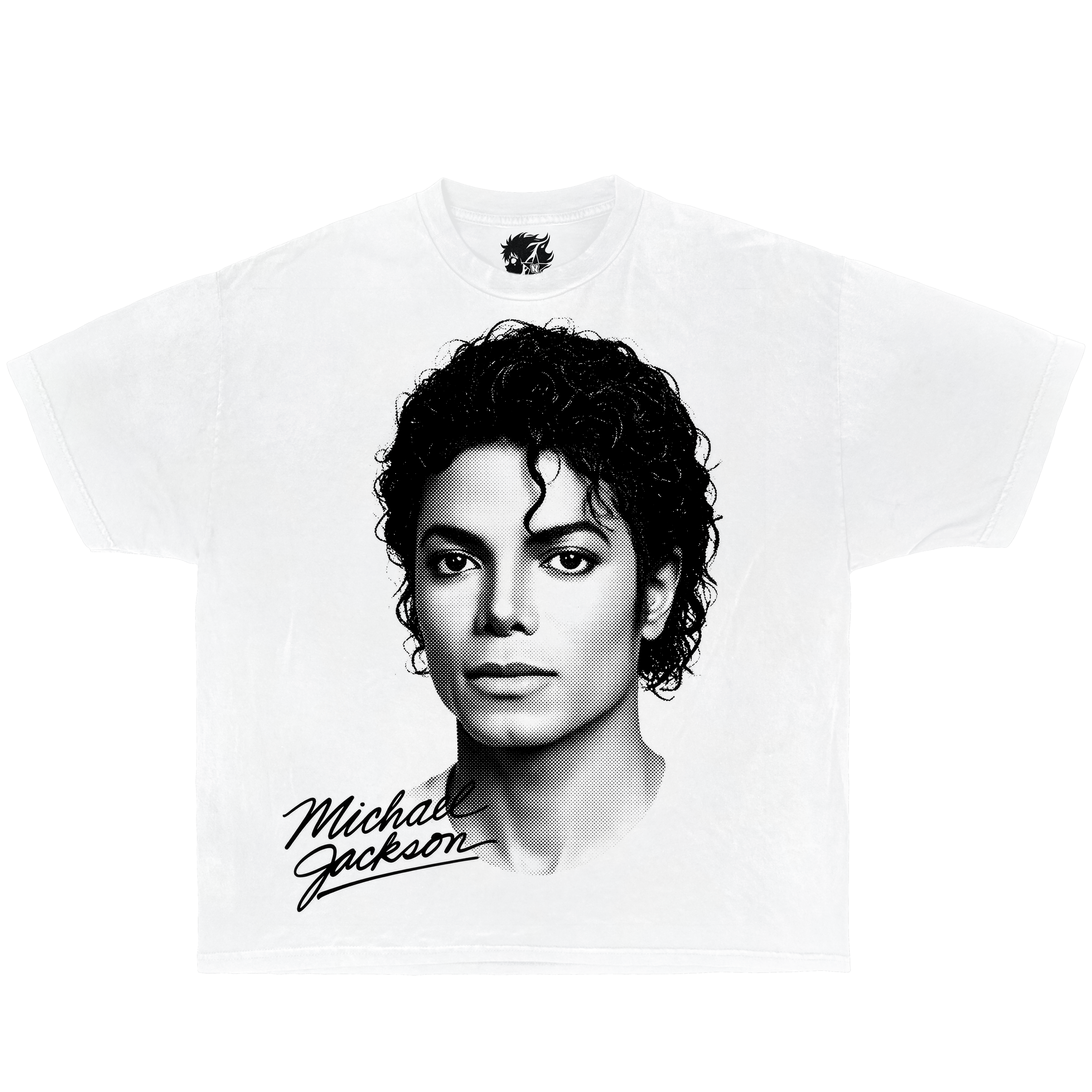 Michael Jackson Signature Goat Oversized Boxy T-shirt Streetwear Y2K Vintage Music - Neniom