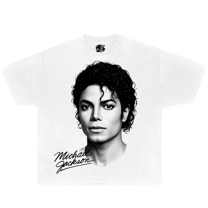 Michael Jackson Signature Goat Oversized Boxy T-shirt Streetwear Y2K Vintage Music - Neniom