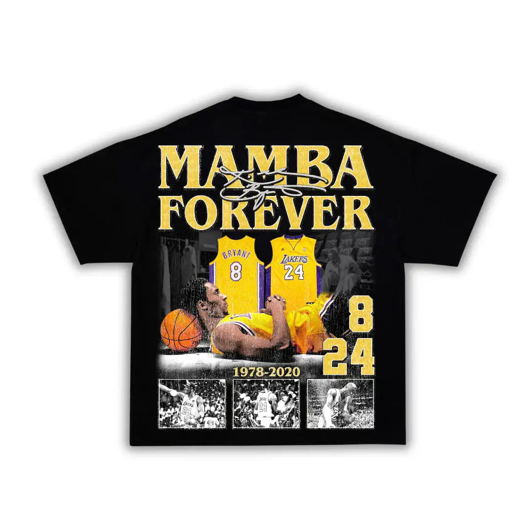 Mamba Forever Kobe Boxy Vintage Shirt Graphic Basketball Tee Streetwear Y2K Neniom