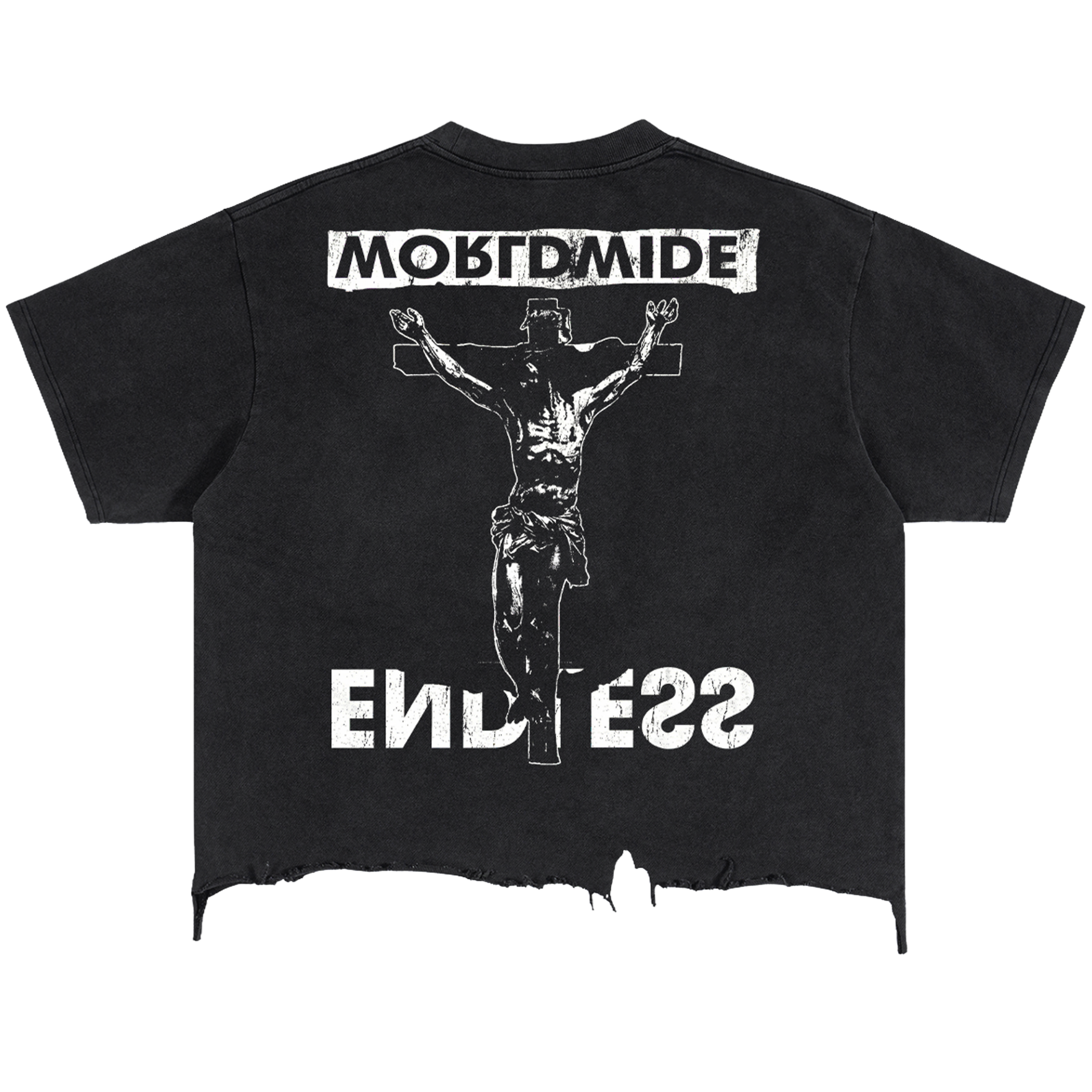 Endless Worldwide Vintage Oversized Boxy T-shirt Streetwear Double Graphic Y2K - Neniom