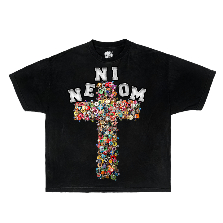 nenion cross shirt

y2k streetwear graphic tee

oversized black and white shirt

bold cross graphic streetwear

hype oversized streetwear tee

designer streetwear t shirt

unisex graphic streetwear clothing

colorful cross oversized tee

urban fashion statement shirt

trending y2k streetwear top