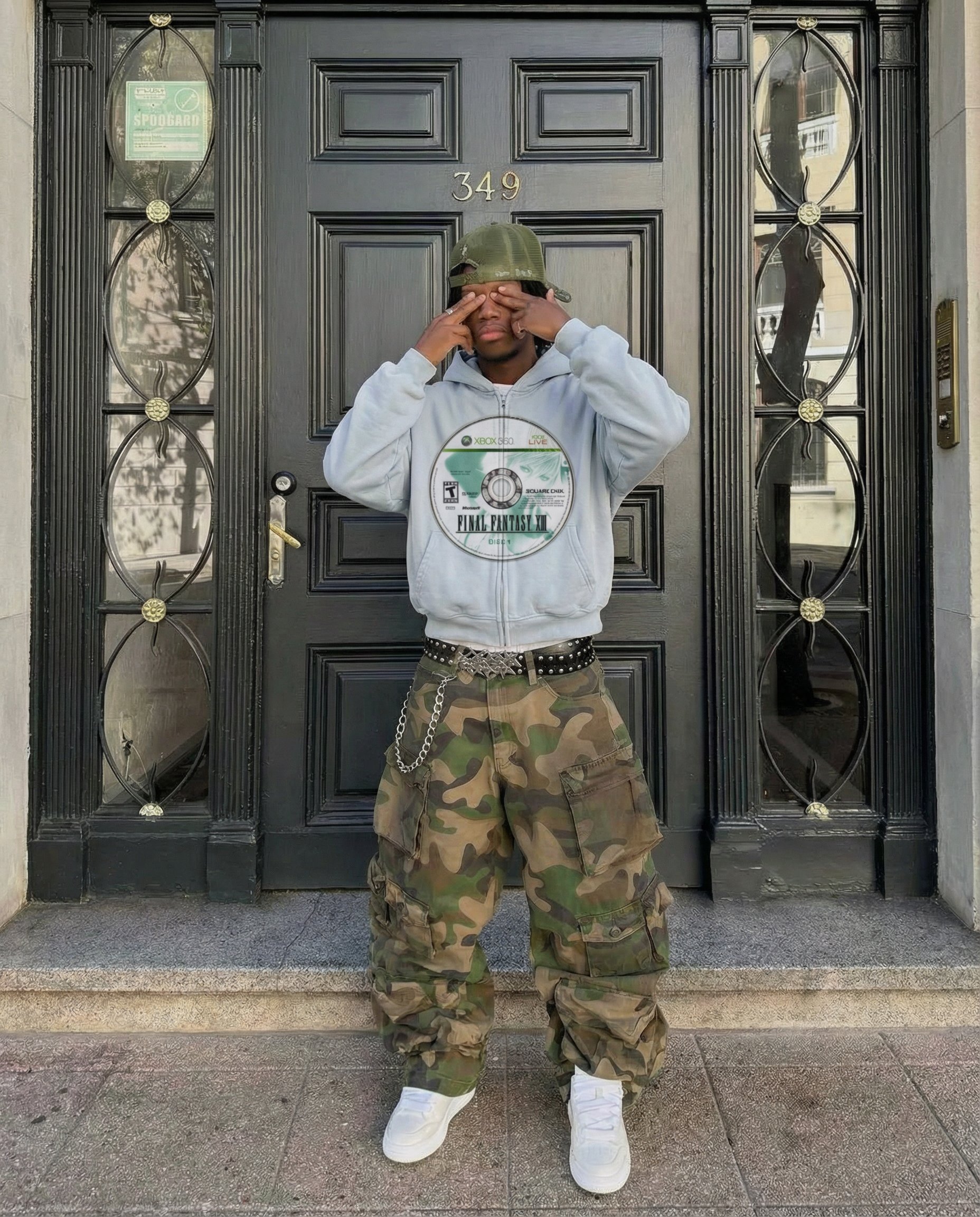 Final Fantasy XIII Game Disc Cropped Zip-Up Boxy Hoodie | Streetwear Hoodies | Y2K Video Game Hooded Sweatshirt | Unisex Graphic Zip Ups | Oversized