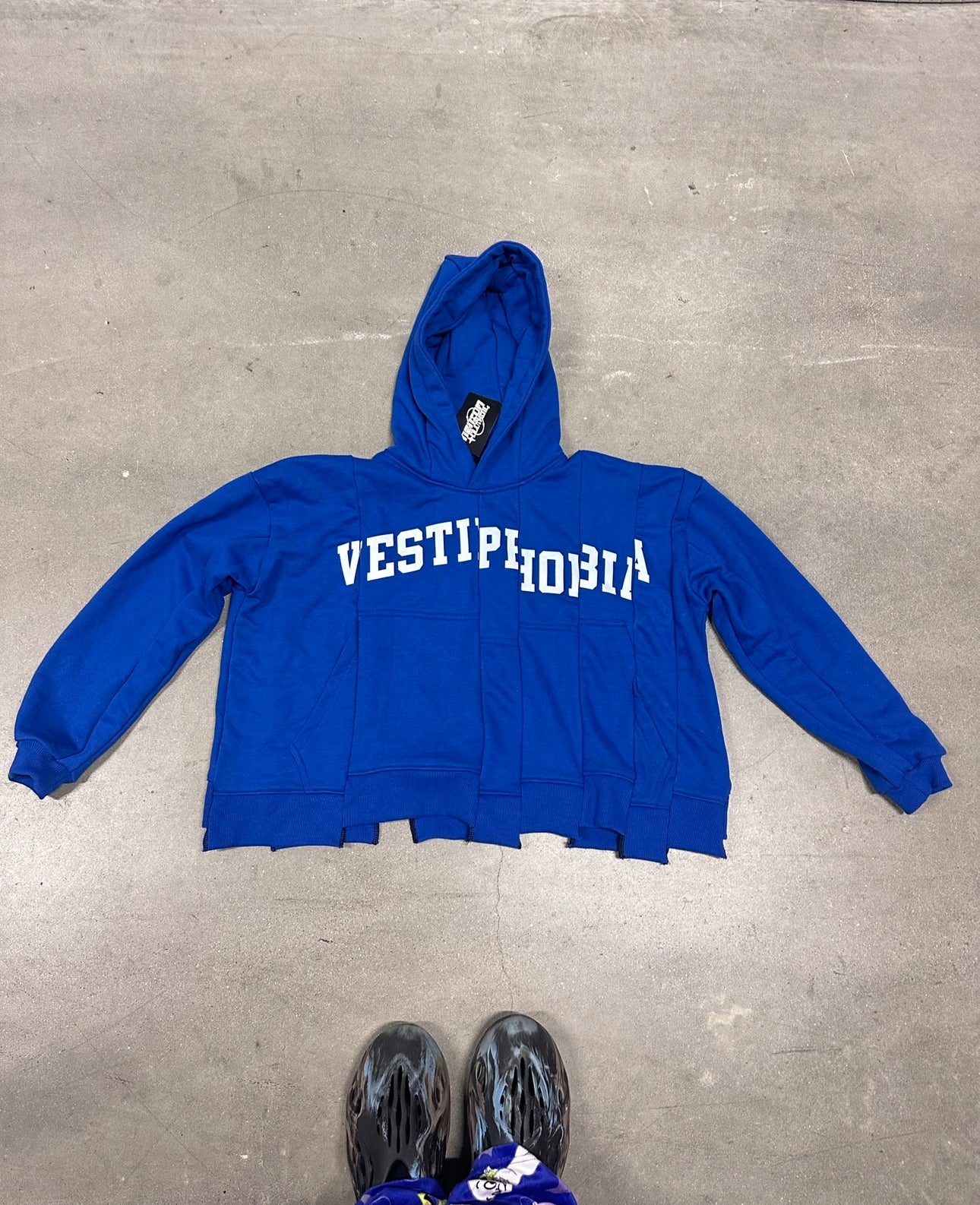 ★ LIMITED ★ Vestiphobia Uneven Cut Hoodie Streeetwear Y2K Fashion