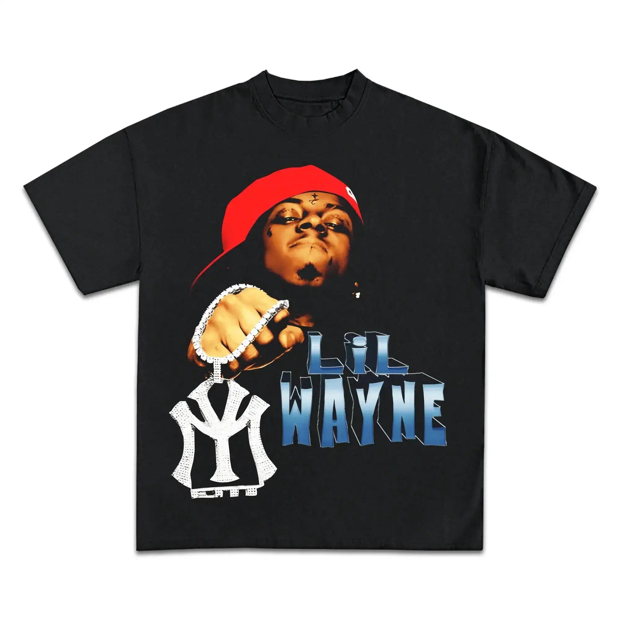 Lil Wayne Chain Boxy Vintage Shirt Rapper Tee Streetwear Y2K Oversized Retro Unisex Rap Tees Neniom